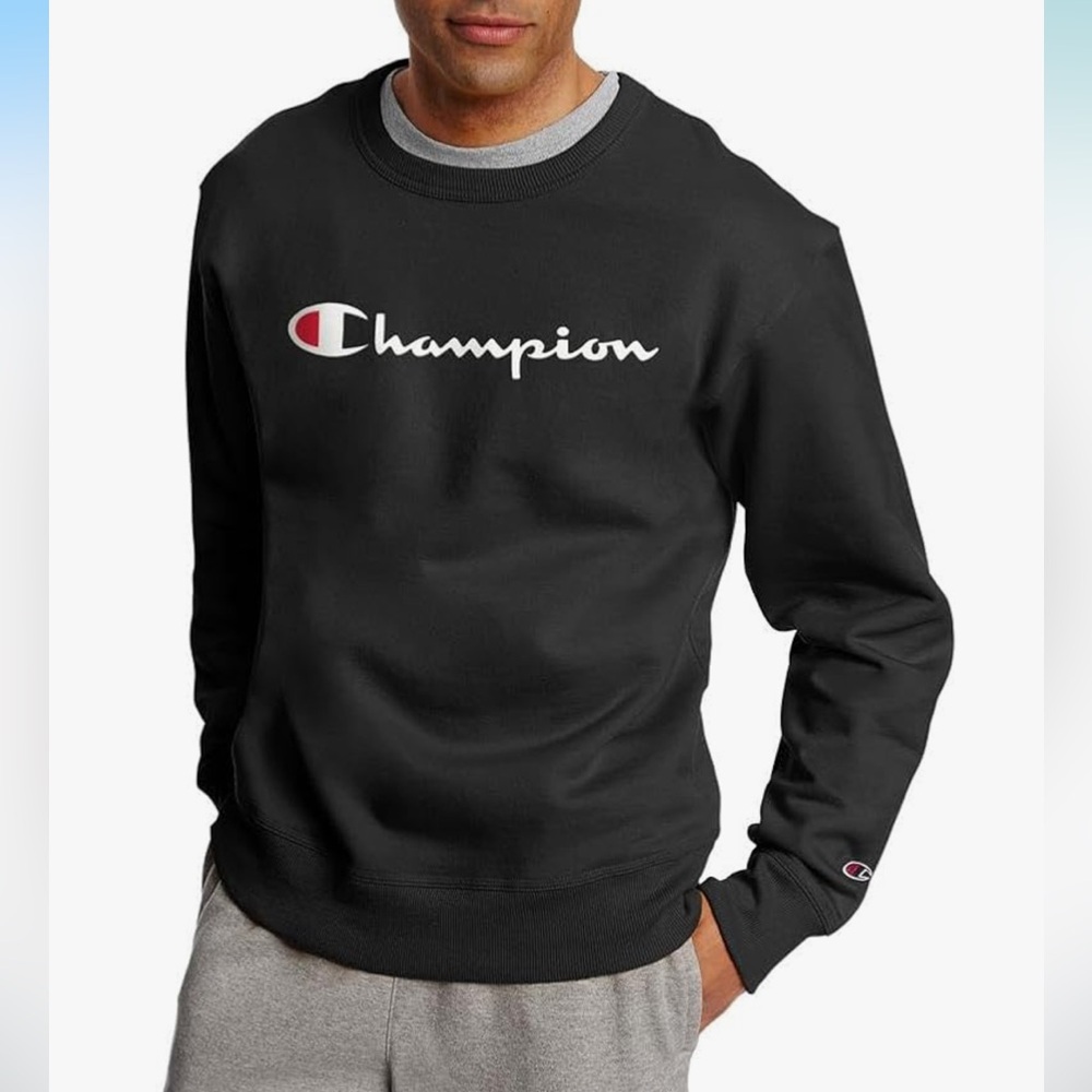 Champion Men's Black Midweight Powerblend Sweatshirt